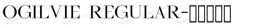 Ogilvie Regular字体转换